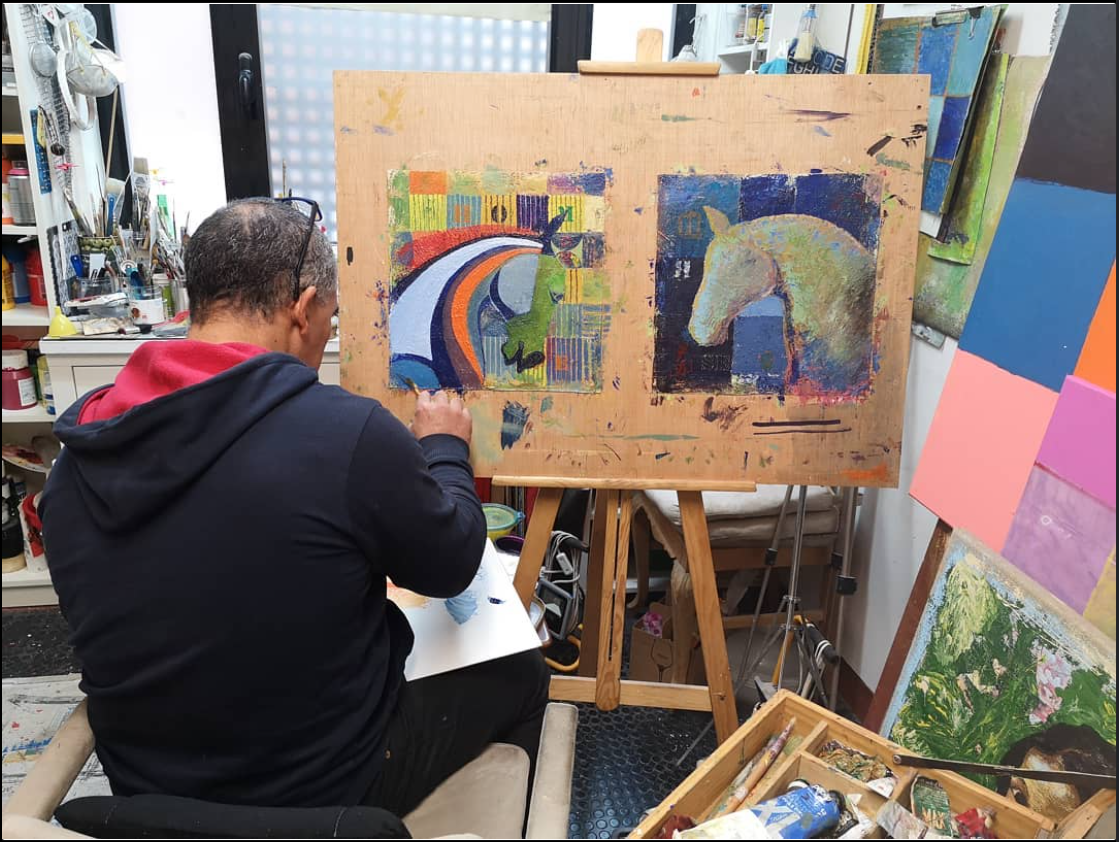 Gustavo Millán en su taller